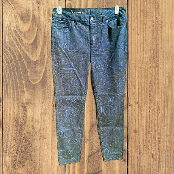 Talbots Heritage Floral Print Slim Ankle Jeans Size 8/29 - Picture 6 of 13